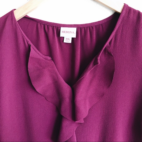 LIKE NEW! Ruffle Tank Top/Suit Shell! - Picture 7 of 8